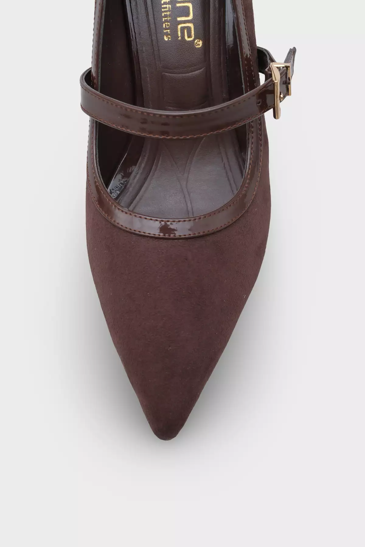 کفش زنانه پاشنه متوسط باریک با بند از جنس سوئید مصنوعی، مدل سوزان سیوری برونلو برند Capone Outfitters - 987999998