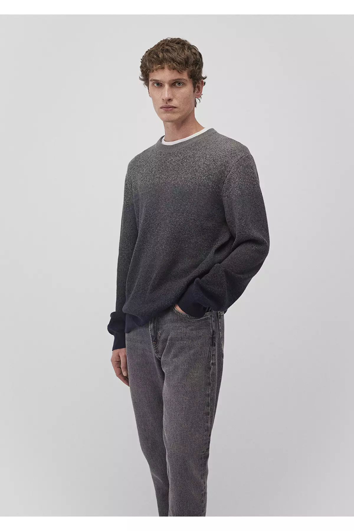 کاواز گرانوی یقه دوچرخهای خاکستری، اندازه باریک / دار کُش 070779-34686 برند Mavi - 168286486