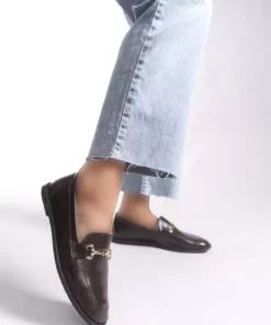 کفش بیزنسی زنانه وینلینا ۰۰۱۲۰۹۳ قهوه‌ای چرم برند Riccon - 983030314