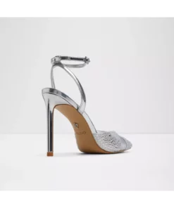 دونمیر - کفش پاشنه بلند استیلتو زنانه با رویه مصنوعی چرم نقره‌ای برند Aldo - 922444509