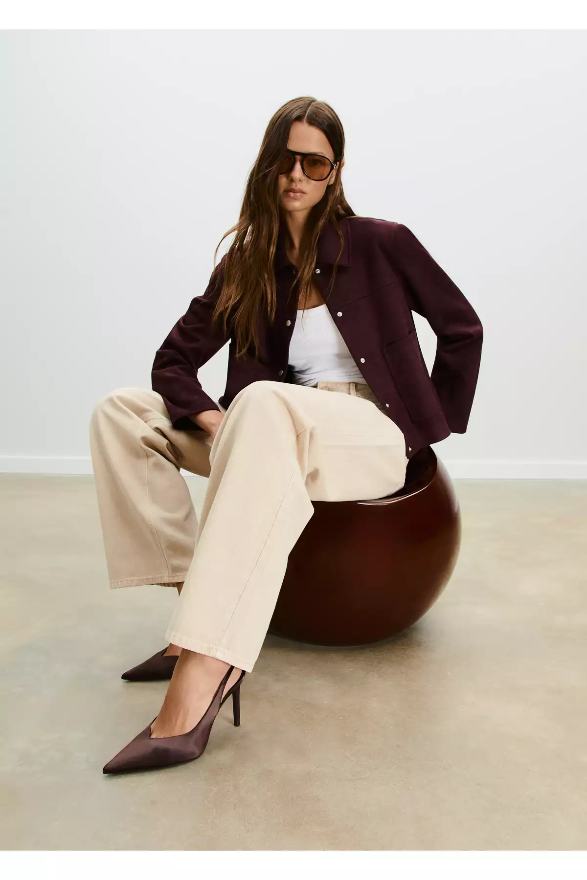 کفش پاشنهدار با ظاهر ساتن برند Stradivarius - 922371209