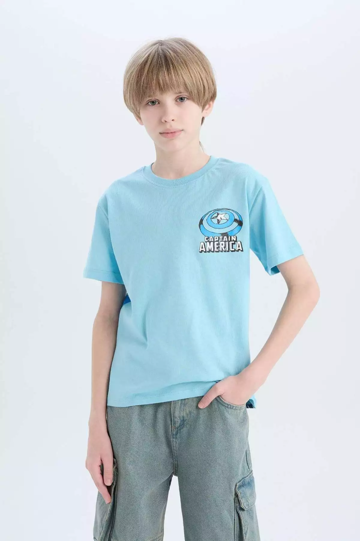 تیشرت آستین کوتاه یقهگرد کودکانه پسرانه مارول اونجرز E3097A825SM برند Defacto - 895012502