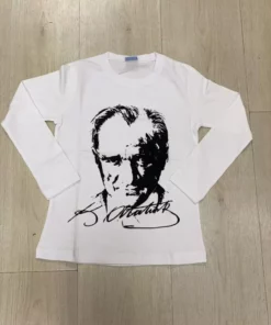 تی‌شirt آستین بلند با طرح آتاتürk برند Gökkuşağı - 175868465