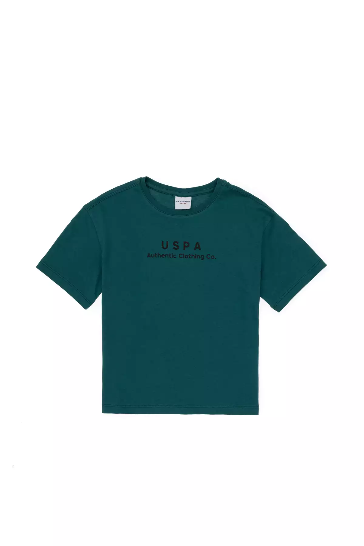 تیشرت ساده یقه گرد در رنگ سبز تیره برای پسران 50306513-VR101 برند U.S. Polo Assn. - 855953971