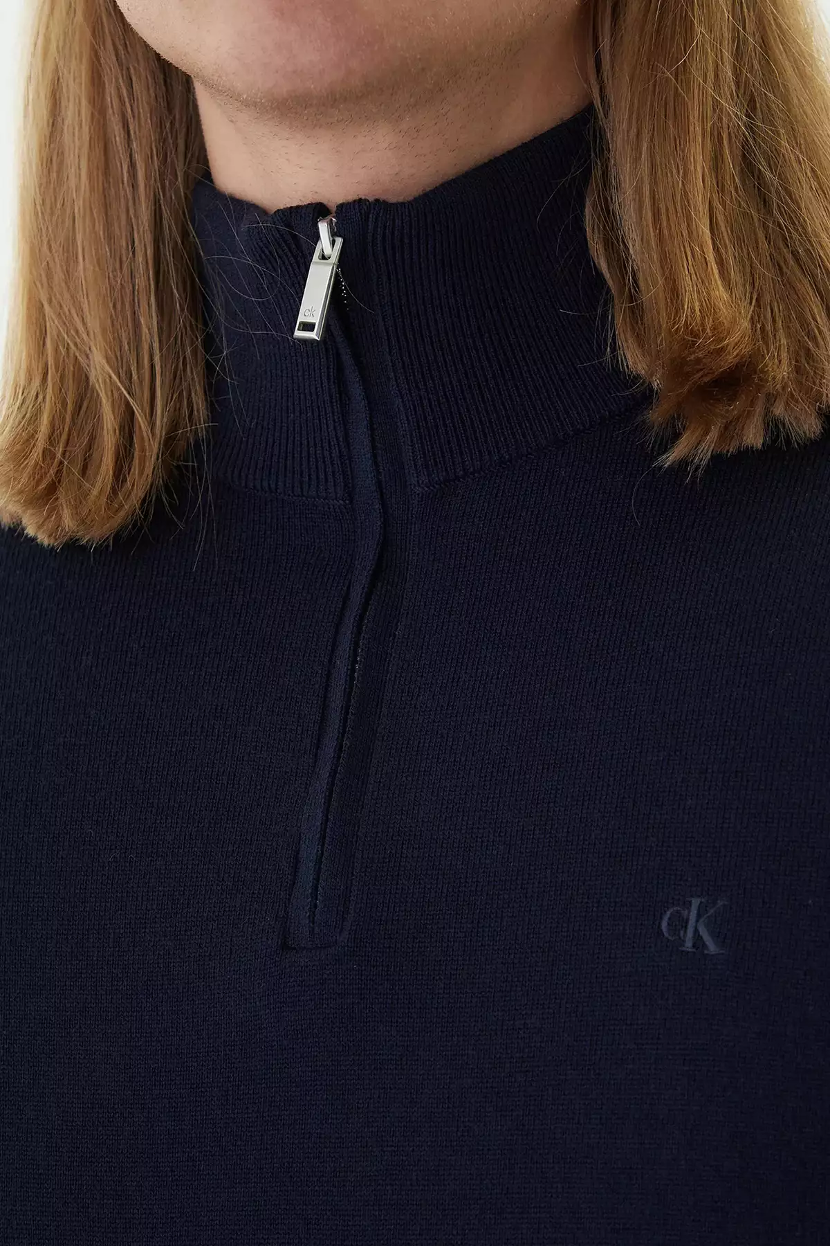 پولک تکی (کازاک) یقه ایستاده با زیپ نیمه از برند Yünlü برند Calvin Klein - 994222124