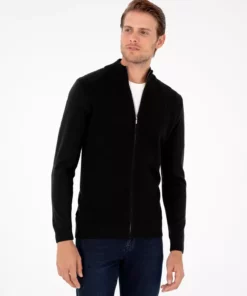 کد پوشش باریک مشکی بازی شانهدار 50300497-VR046 برند Pierre Cardin - 865580900