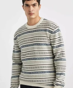 پلیور طرحدار با یقه گرد و برش استاندارد B9716AX24AU برند Defacto - 844001456