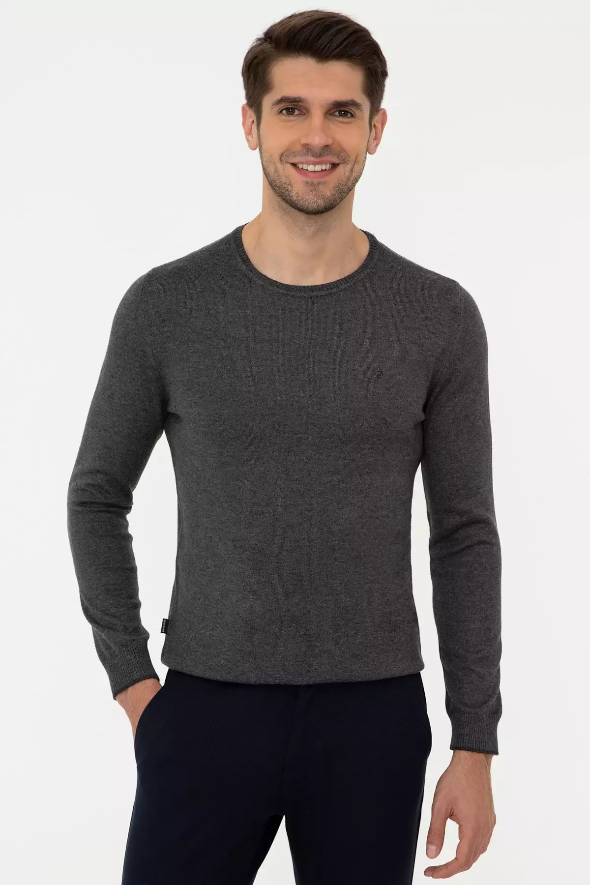 کالج مردانه مشکی ملانژ برند Pierre Cardin - 176804503