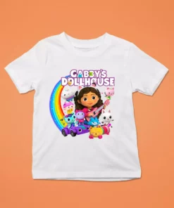 تی‌شرت سیاه و سفید کودک با طراحی گابby's Doll House برند Store - 932921693