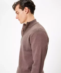 تریکو کاک یقه نیم زیپ ساده آستین بلند برند Koton - 881050997