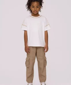 تیشرت اکرú برای دختر بچهها برند Tyess - 900192527