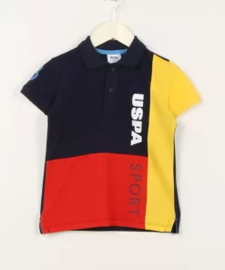 تیشرت آبی تیره مردانه بچهگانه با طرح چاپی برند U.S. Polo Assn. - 670114956