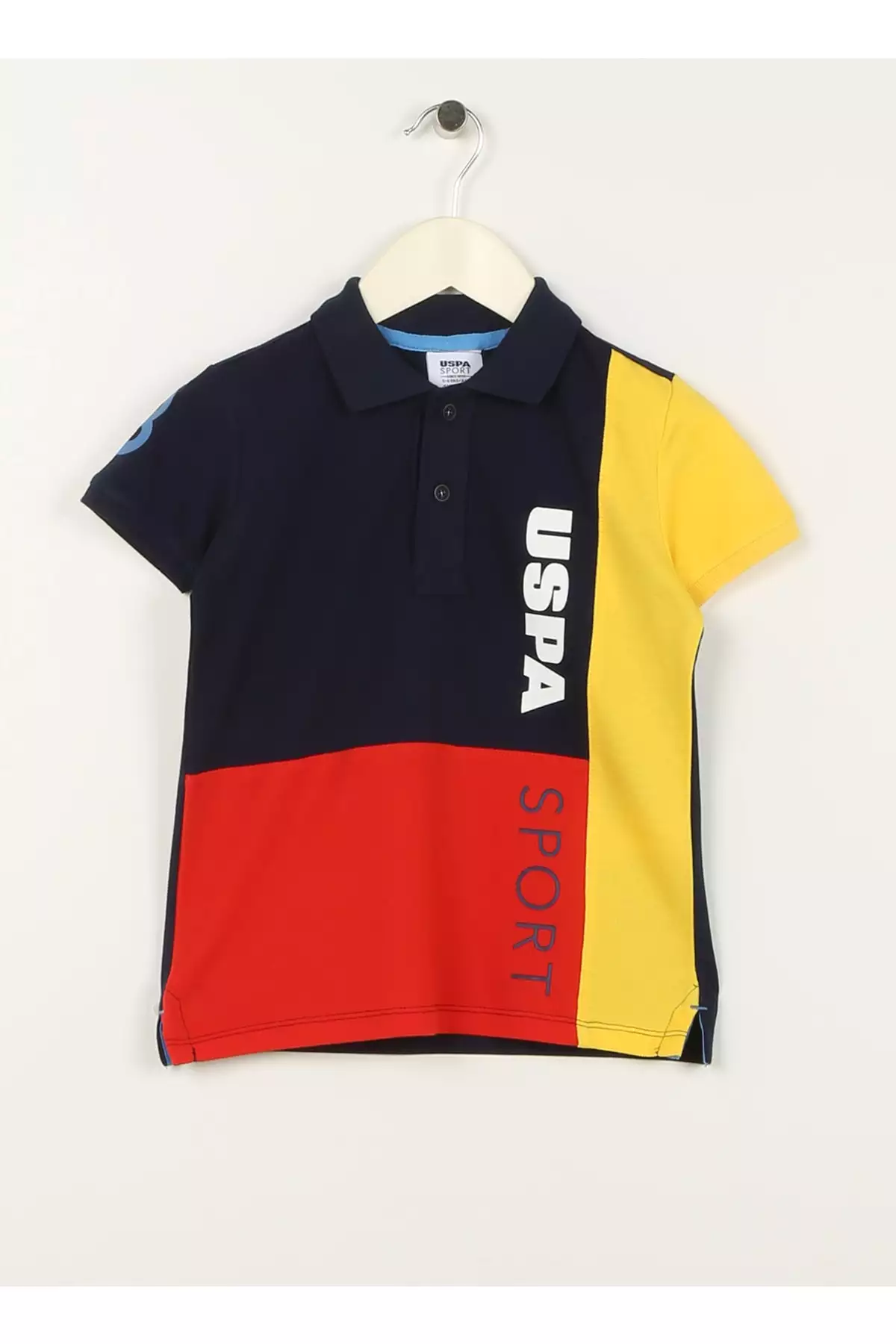 تیشرت آبی تیره مردانه بچهگانه با طرح چاپی برند U.S. Polo Assn. - 670114956