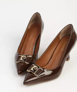 کفش پاشنه بلند لاکچری قهوه‌ای مدل PC-54966 برند Pierre Cardin - 986044711