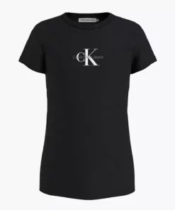 تیشرت میکرو مونوگرام دخترانه برند Calvin Klein - 988672560