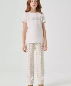 تیشرت کرم دخترانه فروشگاه بیجی برند Guess - 989034941