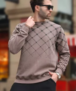 ژاکت بافتنی گردن گرد طرح شتر 6019 برند Madmext - 339436970