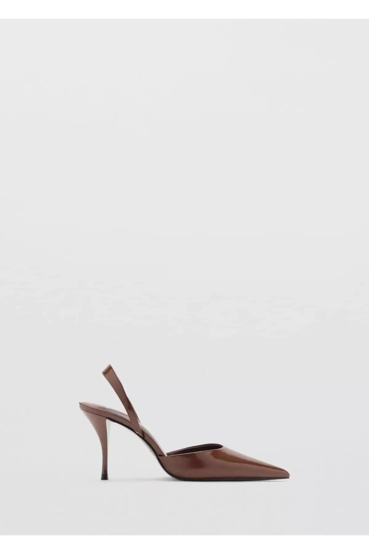 کفش نوک تیز با ظاهری شبیه چرم روغنی برند MANGO - 988859266