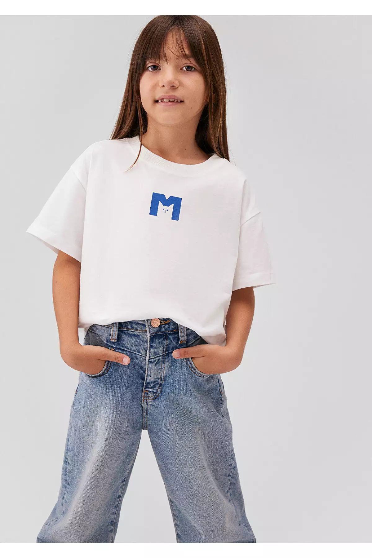 تیشرت سفید با طرح گربه M - دارای برش آزاد و راحت 7610168-70057 برند Mavi - 792173207