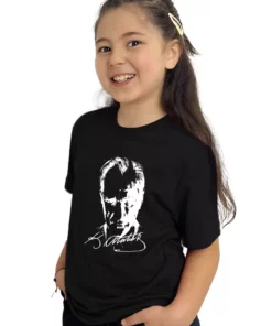 تی‌شرت دخترانه با طرح آتاتورک | ۱۰۰٪ پنبه، شیک و راحت برند yudemia - 920730054