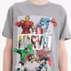 تی‌شرت کوتاه آستین مردانه مارول کامیکس با یقه گرد مدل E3090A825SM برند Defacto - 930996508