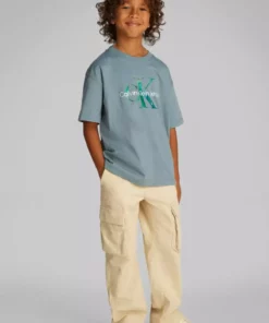 تیشرت مونو چرخش اقیانوس CK مخصوص پسران - سبز برند Calvin Klein - 946393355