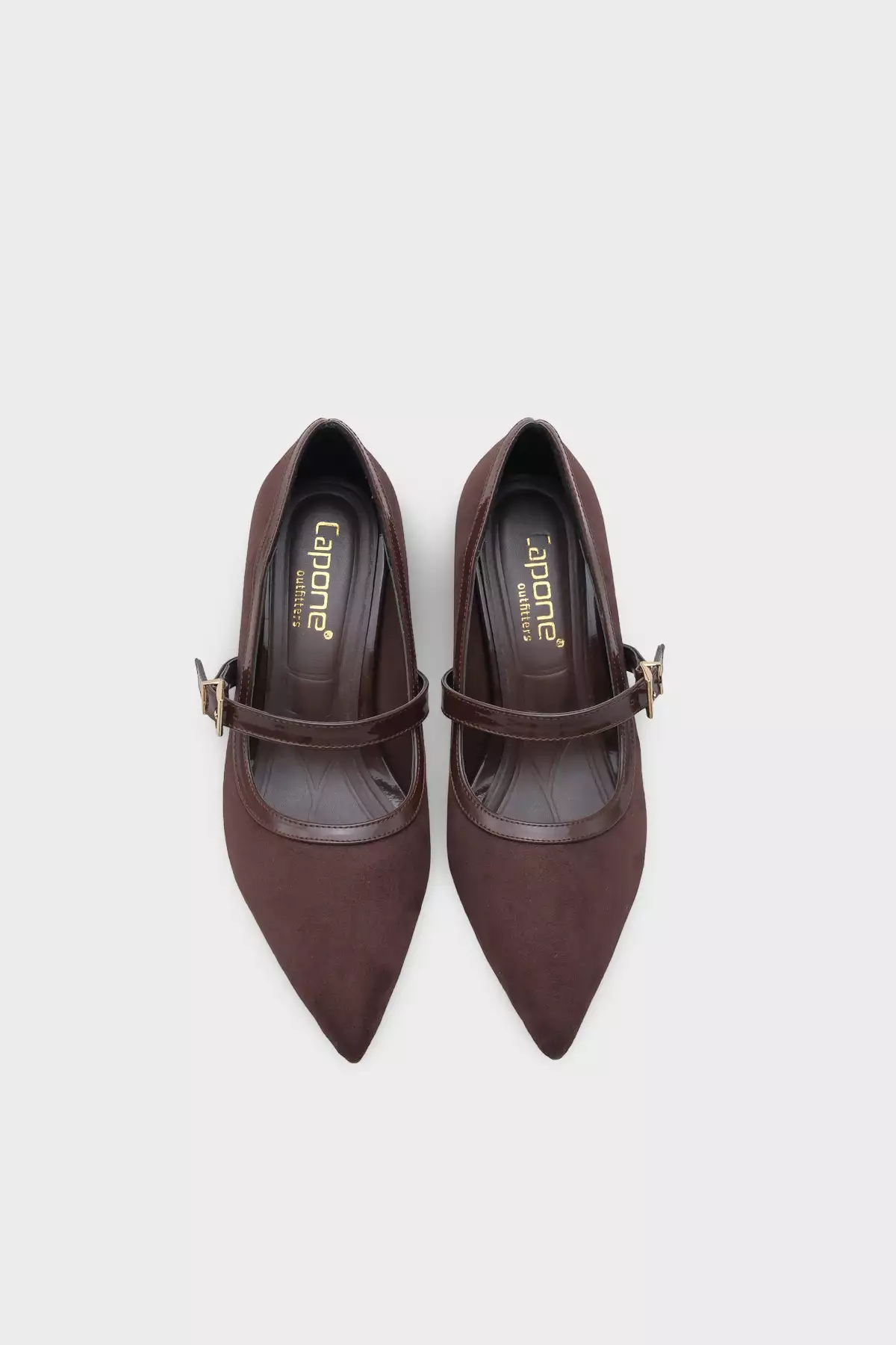 کفش زنانه پاشنه متوسط باریک با بند از جنس سوئید مصنوعی، مدل سوزان سیوری برونلو برند Capone Outfitters - 987999998