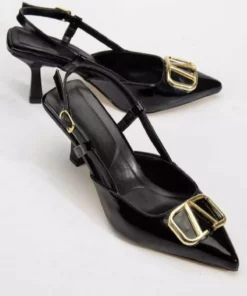 کفش پاشنه‌بلند نازک مشکی با جزئیات براق برند Dira - 922772317