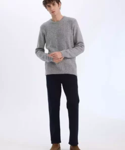 ژاکت بافت گردن گرد استاندارد فیت مدل E1007AX24WN برند Defacto - 885335906