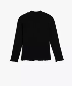 تیشرت یقه دار پایه‌ای کشباف بلند آستین از جنس پنبه برند Koton - 744057444