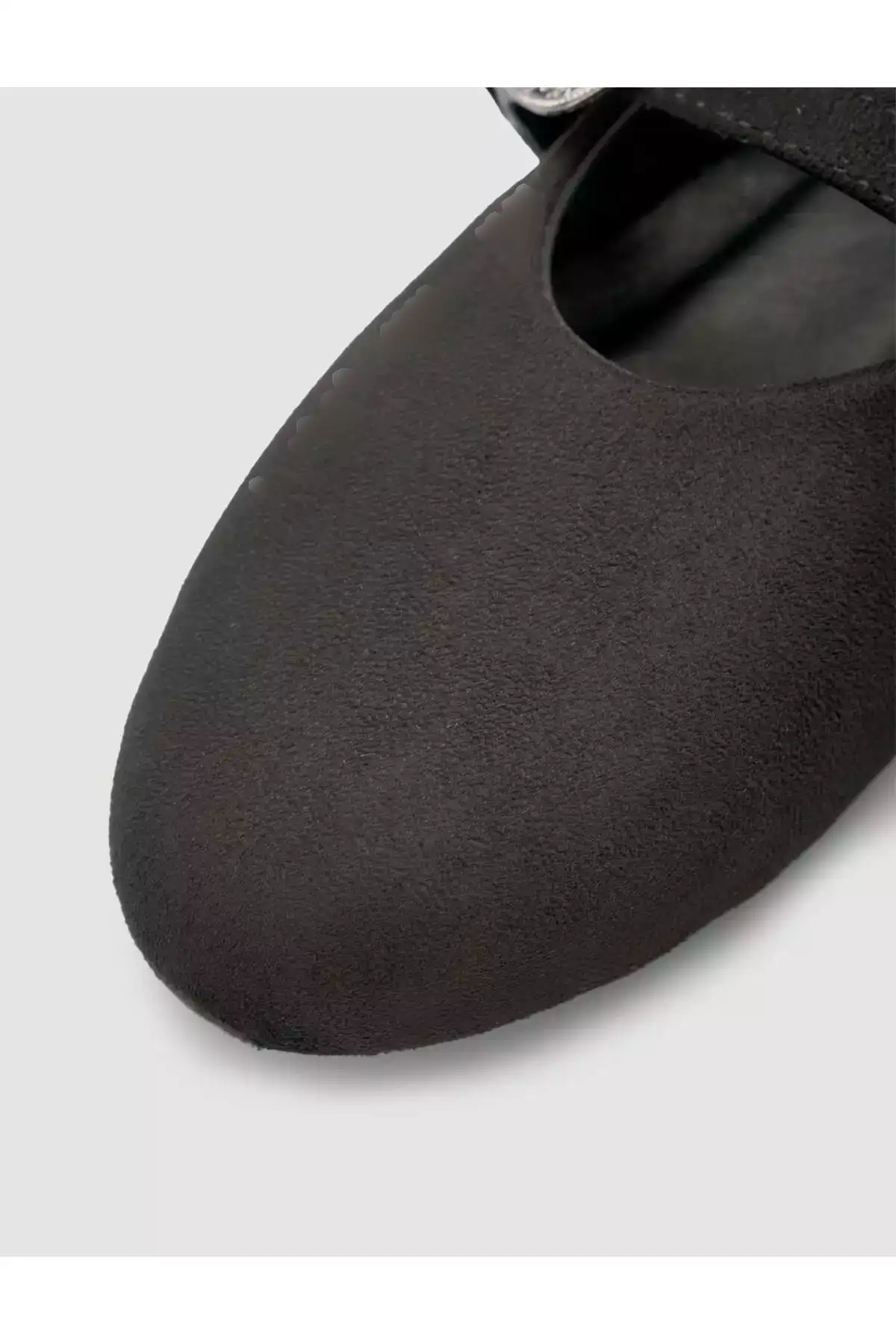 بافت سوئدی با جزئیات قفل، زنانه، کفش باله مشکی برند Cabani - 943918912