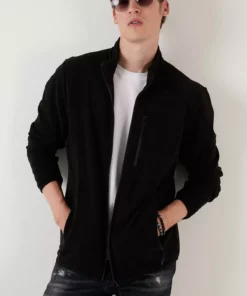 ژاکت مردانه پلاری با یقه ایستاده و جیب زیپدار طراحی باریک 5906028 برند Buratti - 329557437