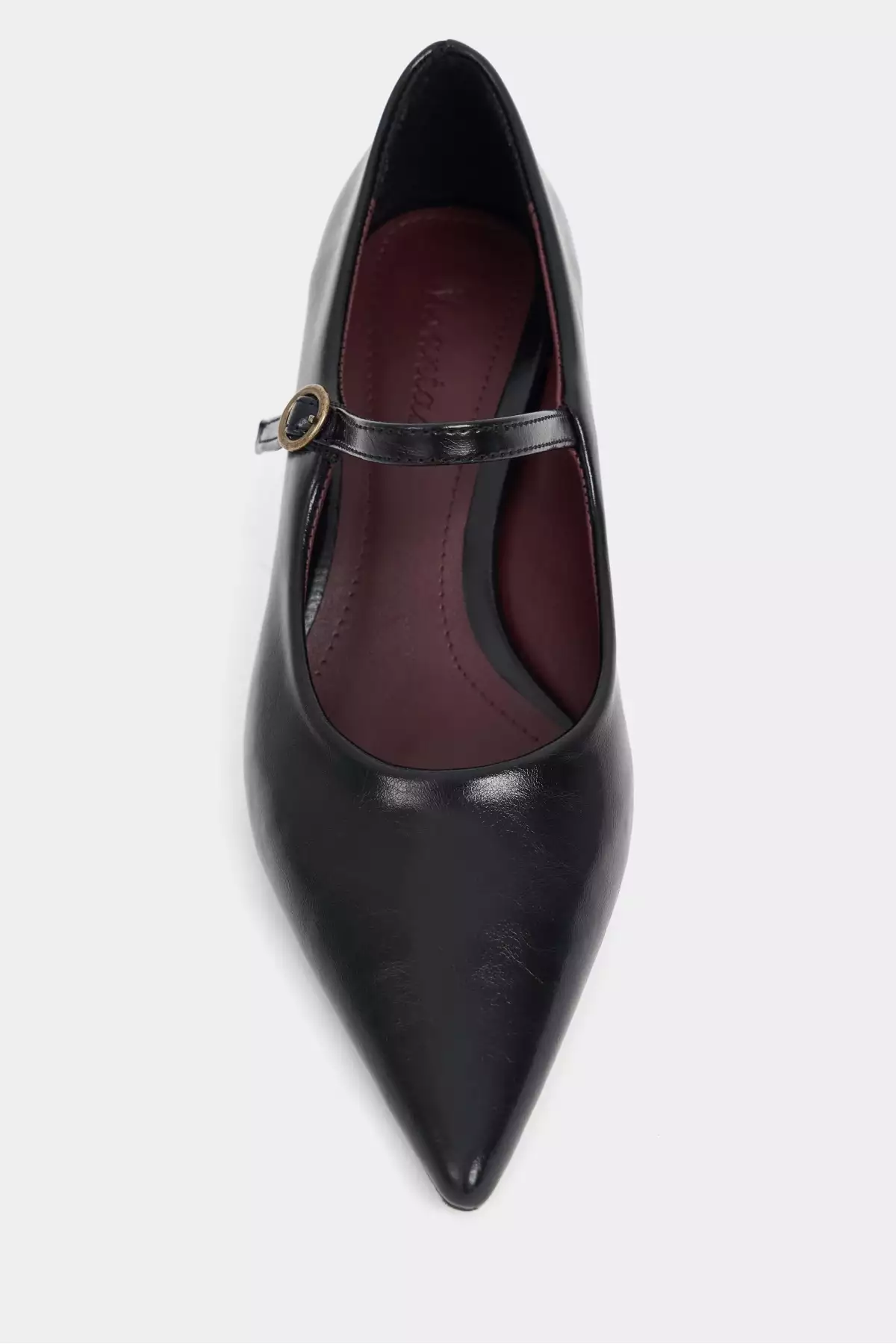 کفش پاشنهدار زنانه راشل سیاه با طرح رُستیک و نوک تیز برند NİŞANTAŞI SHOES - 1008826456