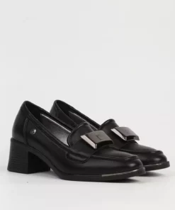 کفش پاشنه بلند زنانه چرم مشکی مدل PC-54781 برند Pierre Cardin - 894854708