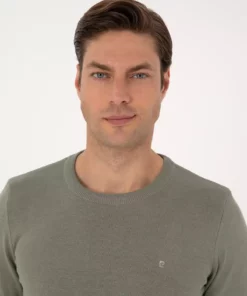 بلوز با یقه گرد اسلیم فیت بافتی آدا چای مدل 50315509-VR255 برند Pierre Cardin - 980923390