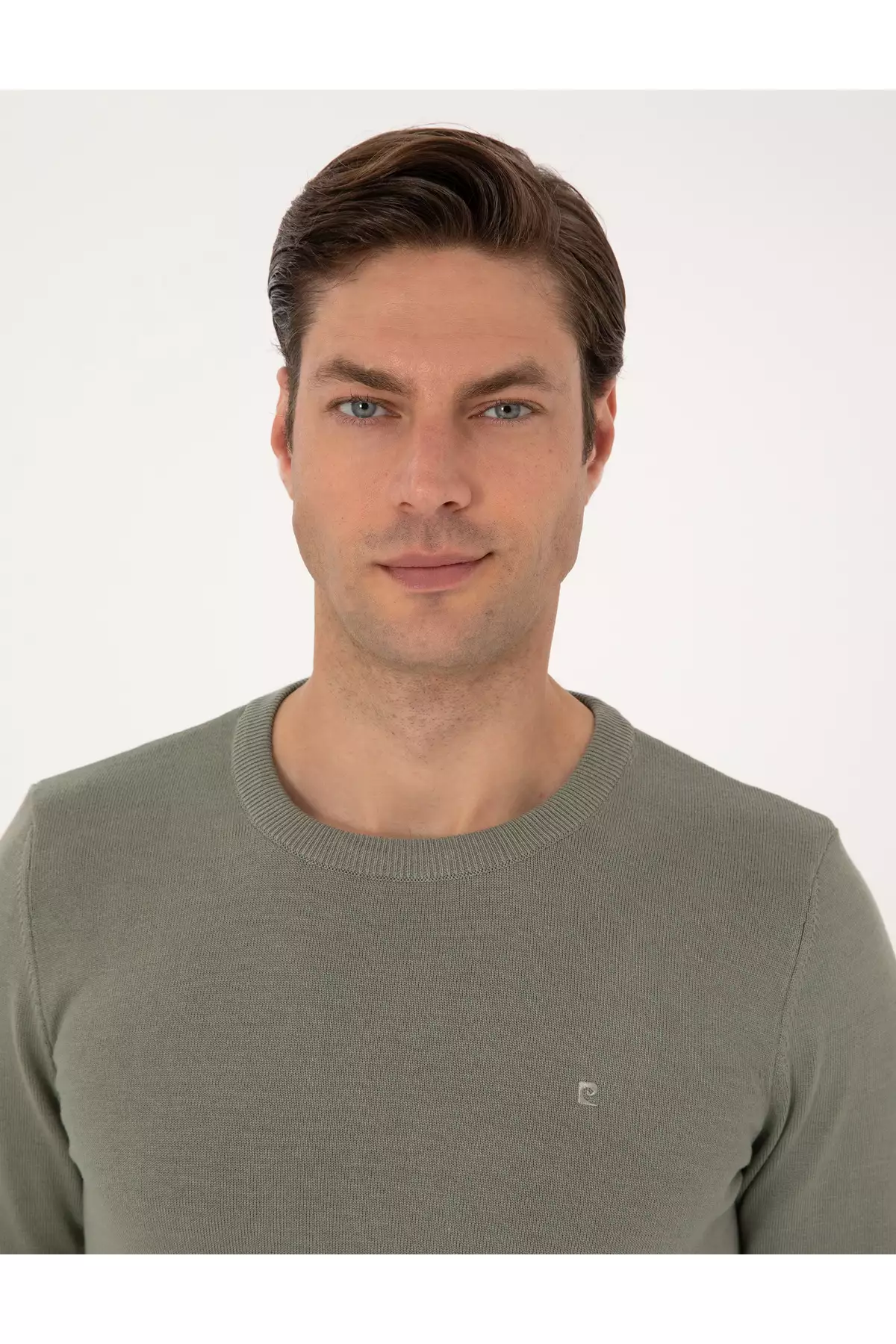 بلوز با یقه گرد اسلیم فیت بافتی آدا چای مدل 50315509-VR255 برند Pierre Cardin - 980923390