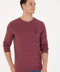 کاپشن مردانه پایه برنگ بورگاندی برند U.S. Polo Assn. - 779753920