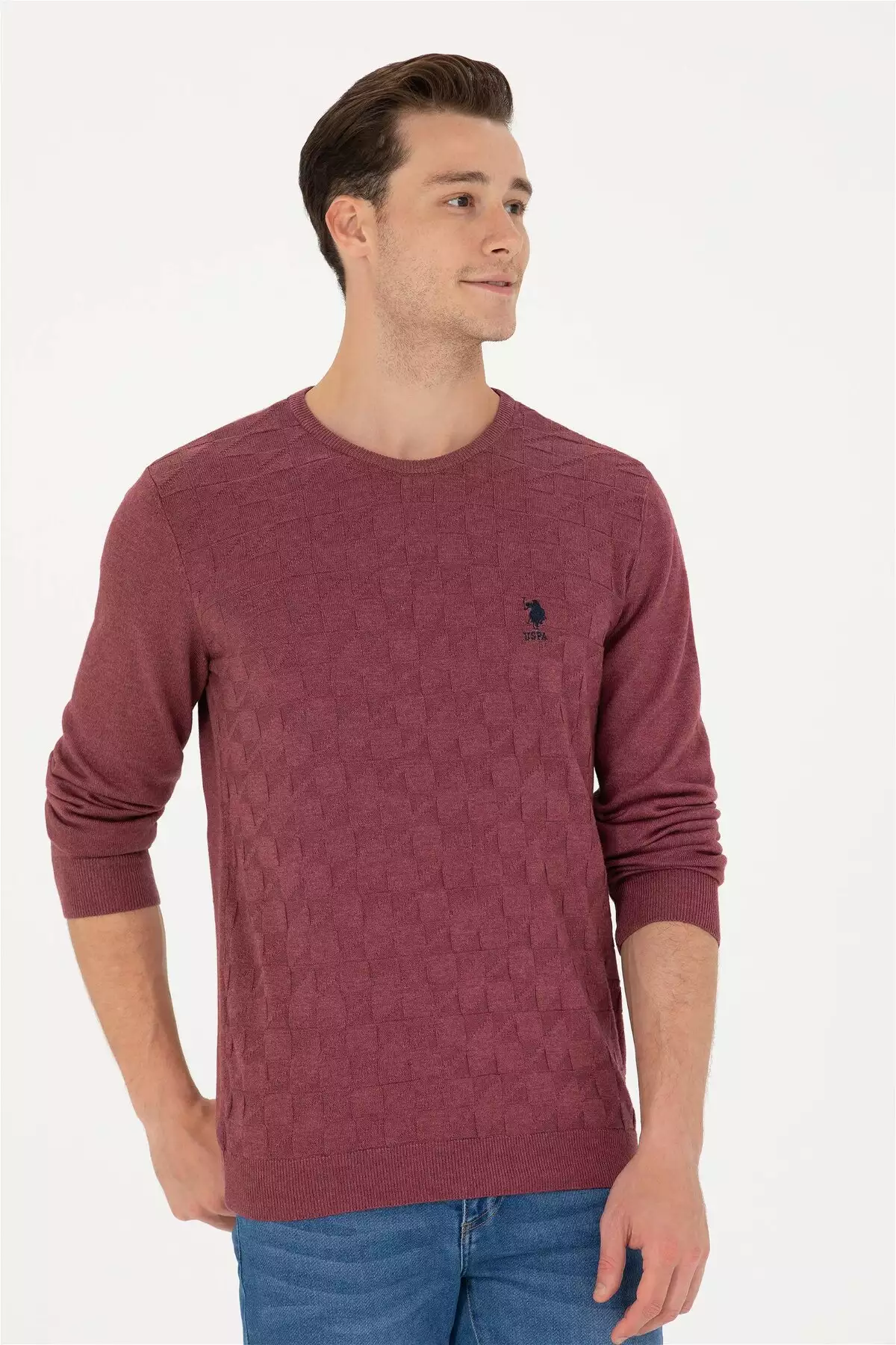 کاپشن مردانه پایه برنگ بورگاندی برند U.S. Polo Assn. - 779753920