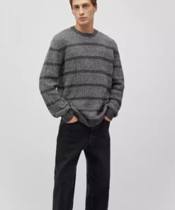 ژاکت طوسی راه‌راه مناسب برای آقایان / برش معمولی 0710229-70098 برند Mavi - 869800385