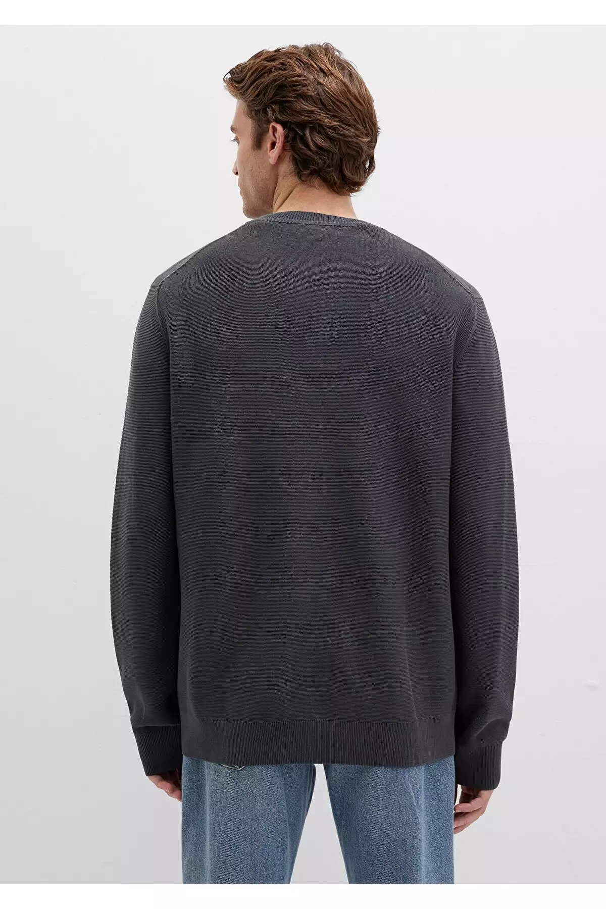 ژاکت یقه گرد آنتراسیت با طراحی معمولی / برش استاندارد 0710197-80106 برند Mavi - 994384430