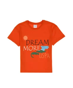 تیشرت یقه گرد اورسایز نارنجی برای پسران بچه مدل 50307164-VR039 برند U.S. Polo Assn. - 931004787