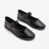 کفش بچه گانه زنانه با بند دوگانه و قفل لاریزن مشکی براق برند Marjin - 929153892