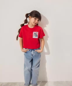 تیشرت قرمز با طرح تام و جری / برش آزاد و راحت 7610318-70471 برند Mavi - 903167751