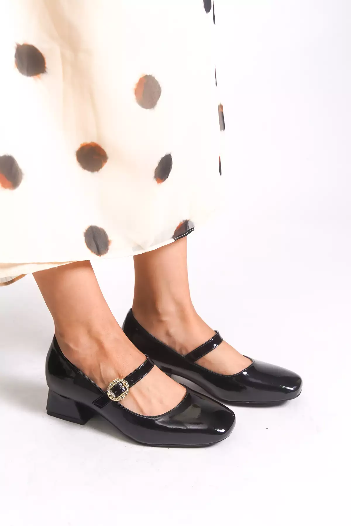 کفش پاشنه بلند زنانه میراویلدین مدل 00121122 رنگ مشکی لاک دار برند Riccon - 979243205