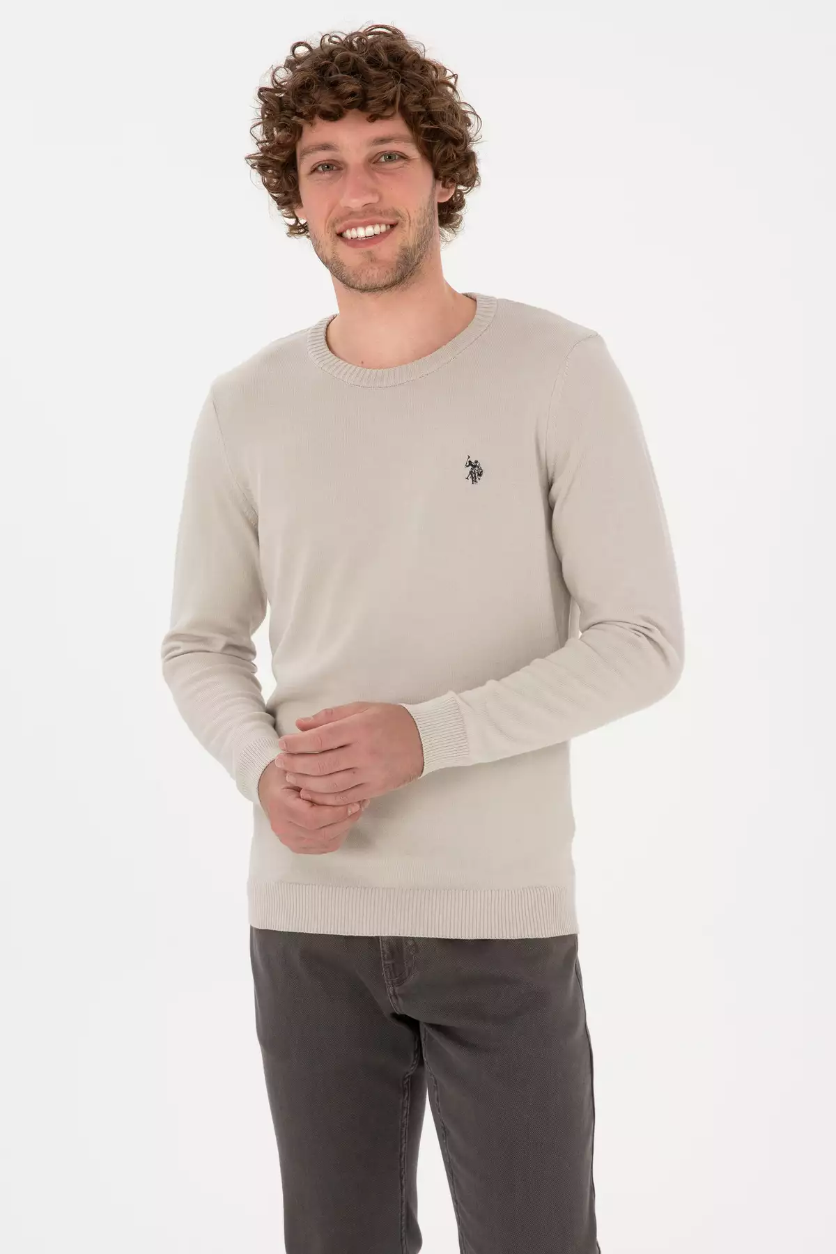 عطر مردانه با طراحی باریک گردندار، رنگ سنگی، مدل پایه کد 50313713-VR049 برند U.S. Polo Assn. - 959799861