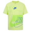 تیشرت کودک نئون سیرنگی با یقه صفر، 60% پنبه و 40% پلیاستر برند Nike - 1038156114