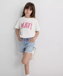 تیشرت کرم رنگ با چاپ لوگو / برش معمولی 7610109-70057 برند Mavi - 702047904