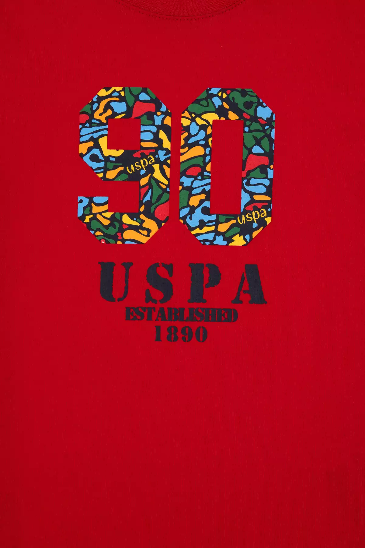 تیشرت یقه دوچرخهای قرمز بچهگانه برند U.S. Polo Assn. - 934140964