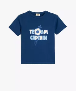 تیشرت پنبهای یقه گرد با طرح تم فوتبال برند Koton - 931203726