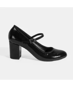 کفش پاشنه‌دار مریم جین با بند فلزی قابل تنظیم مشکی برای زنان برند Desa - 992235722